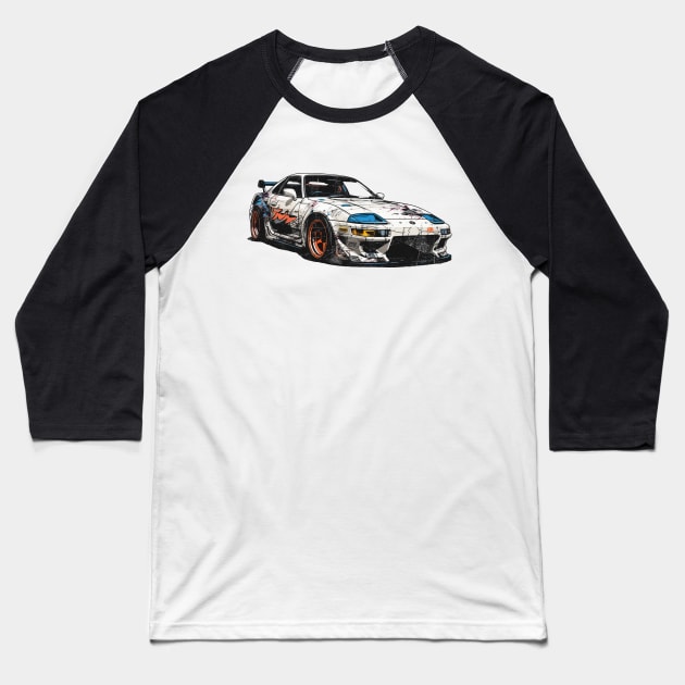 japanese vintage old school sport car manga anime art style Baseball T-Shirt by bulografik